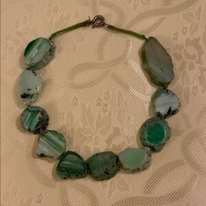 Natural Green Stone Necklace